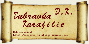 Dubravka Karafilić vizit kartica